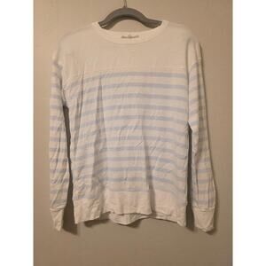 Workshop White Ribbed Long Sleeve Top | Minimal Soft Long Sleeve Tee XS